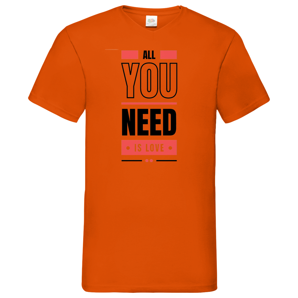All you need is love - V-Neck T-Shirt bright