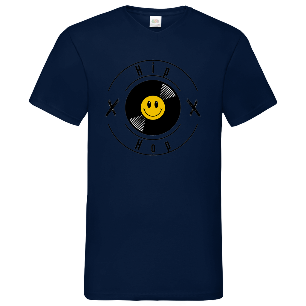 HipHop smily - V-Neck T-Shirt