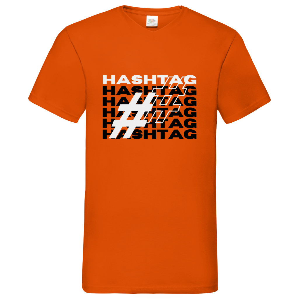 Hashtag - V-Neck T-Shirt dark