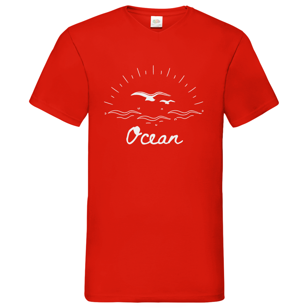 Ocean - V-Neck T-Shirt - dark