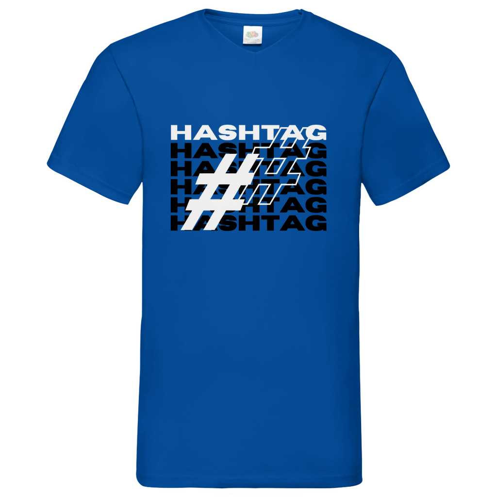 Hashtag - V-Neck T-Shirt dark