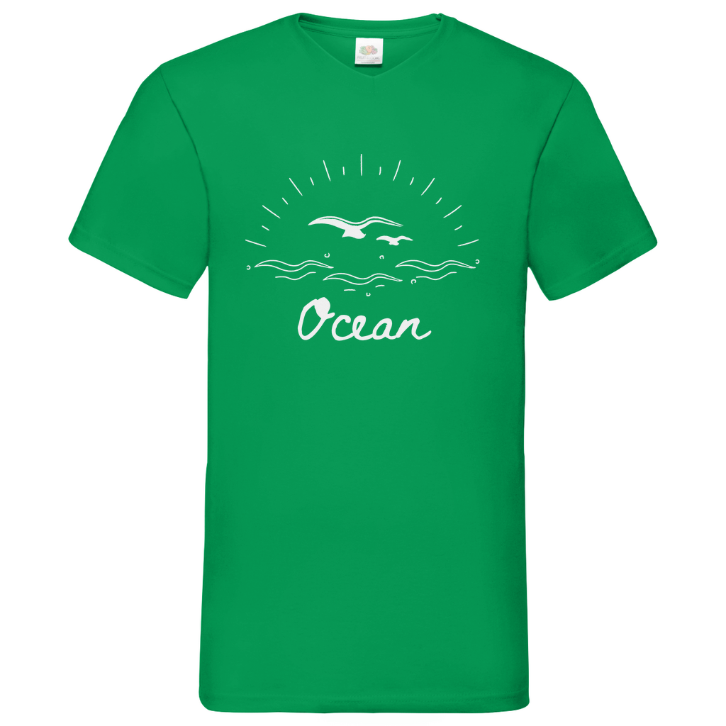Ocean - V-Neck T-Shirt - dark