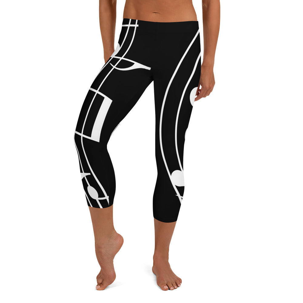Capri-Leggings - Sound B dot K black/white