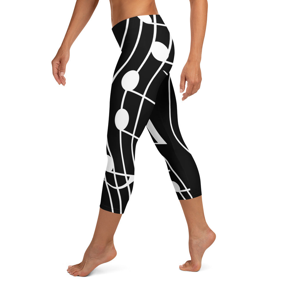 Capri-Leggings - Sound B dot K black/white
