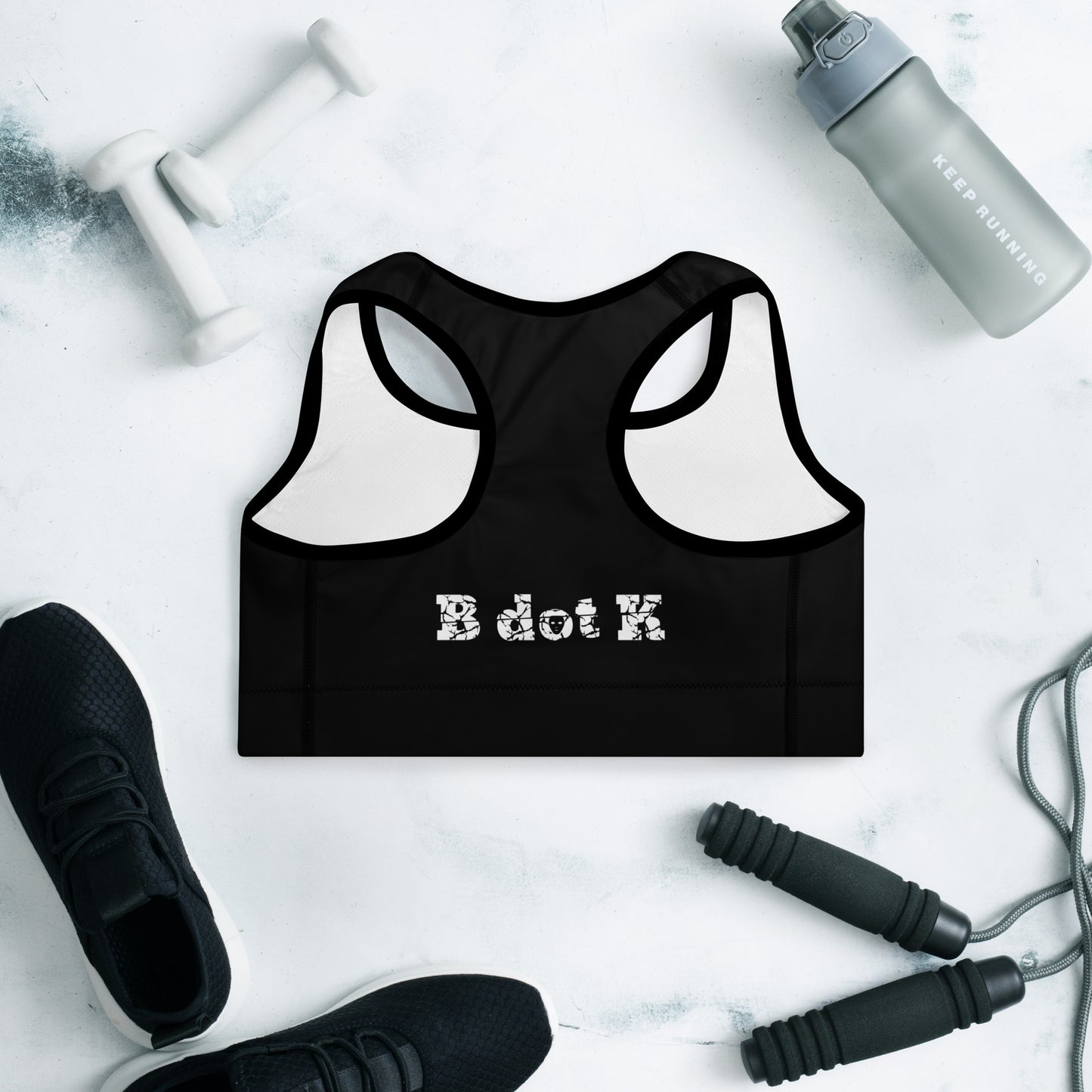 Padded sports Top - B dot K black/white