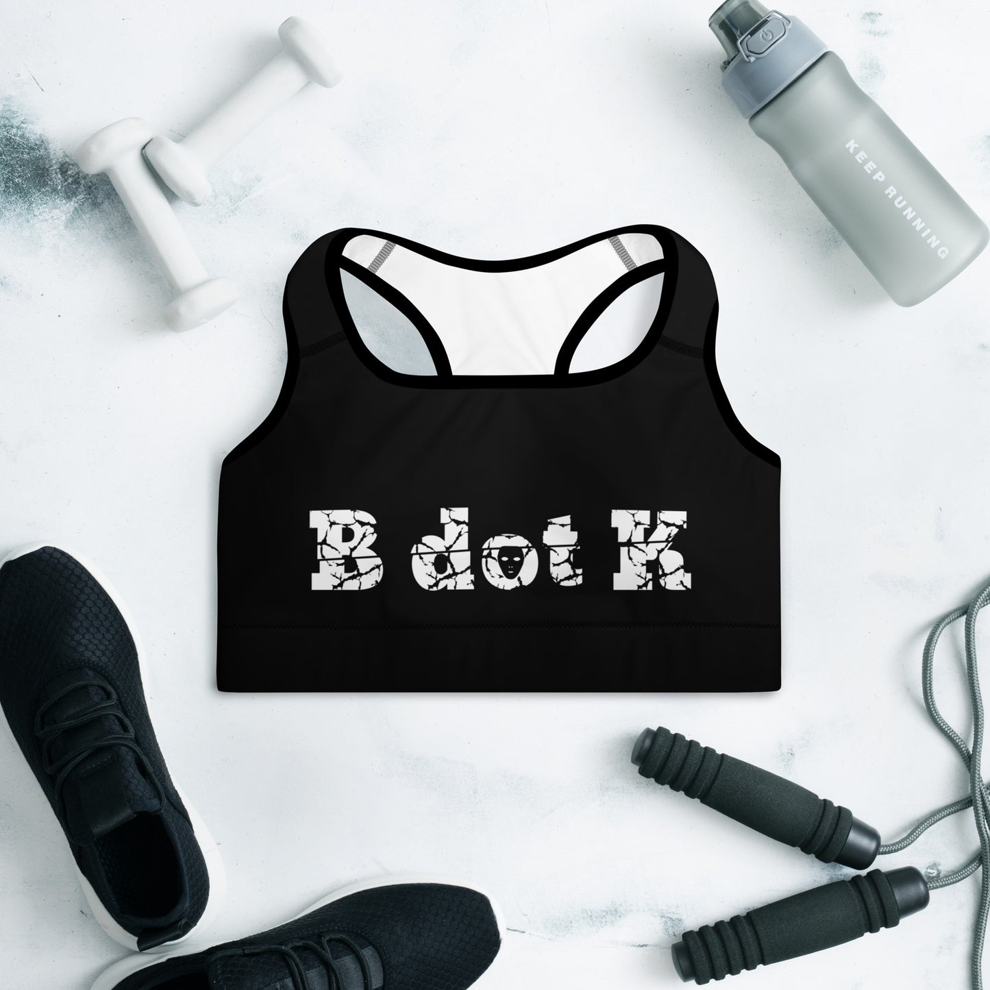 Padded sports Top - B dot K black/white