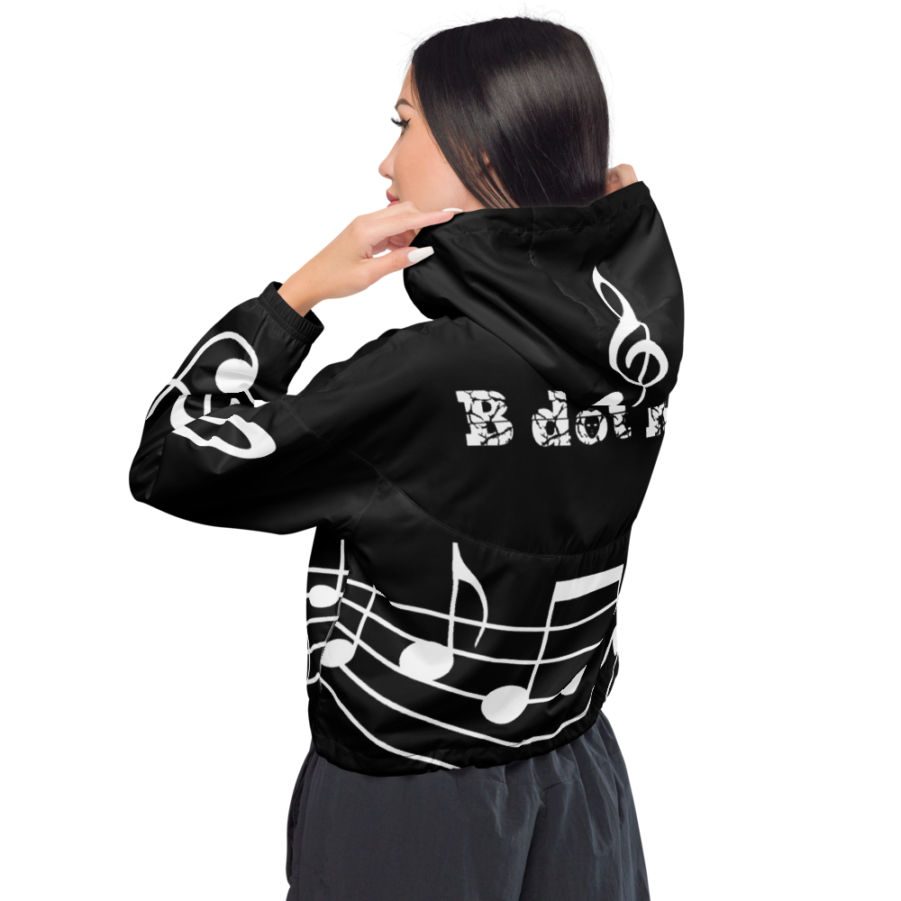 Cropped windbreaker Sound B dot K black