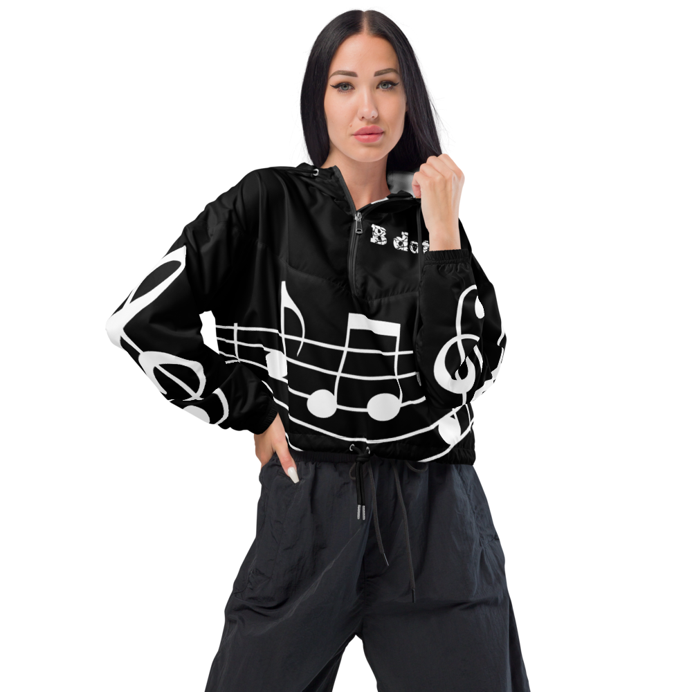 Cropped windbreaker Sound B dot K black