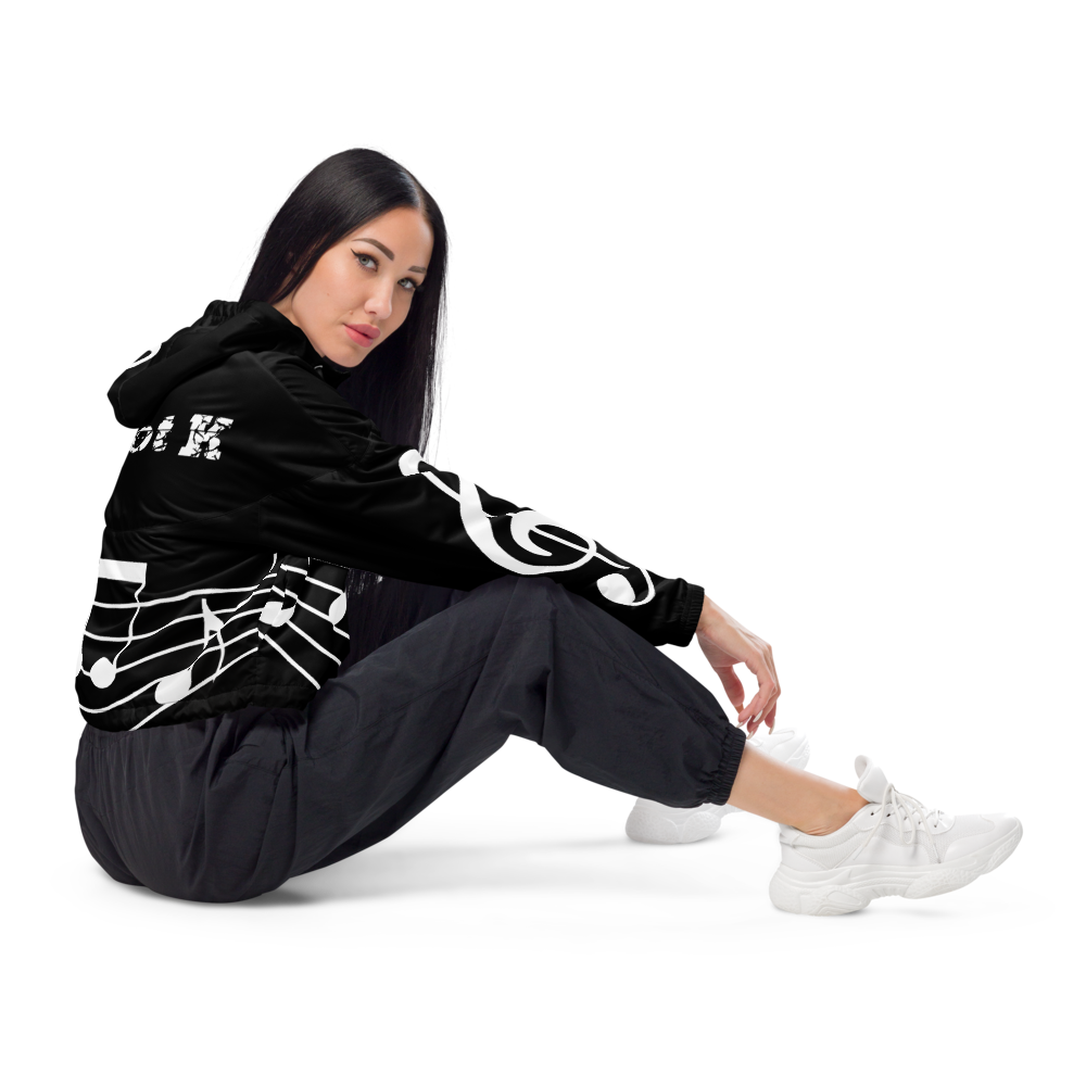 Cropped windbreaker Sound B dot K black