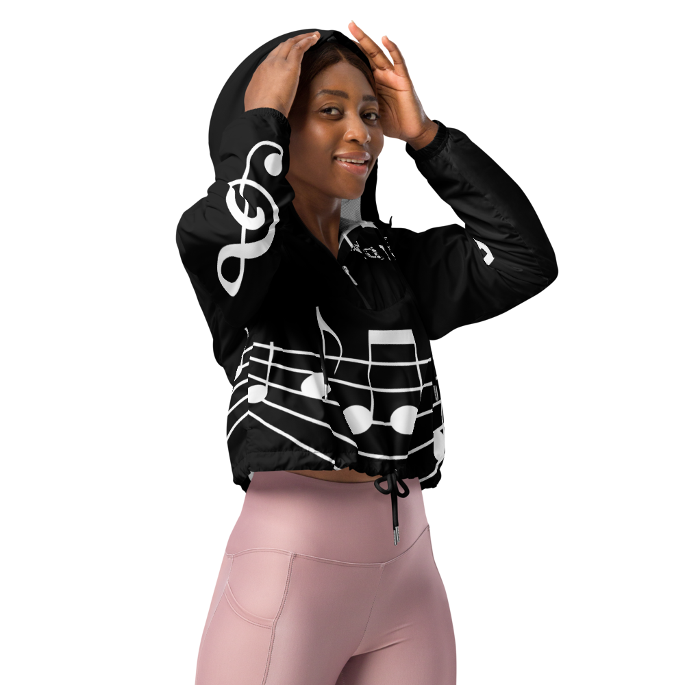 Cropped windbreaker Sound B dot K black