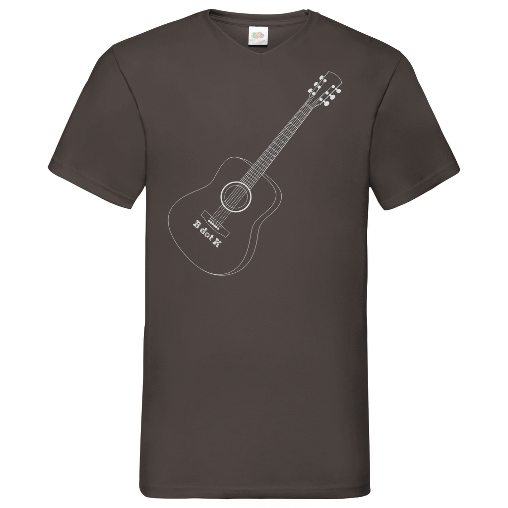 B dot K eco guitar - V-Neck T-Shirt dark
