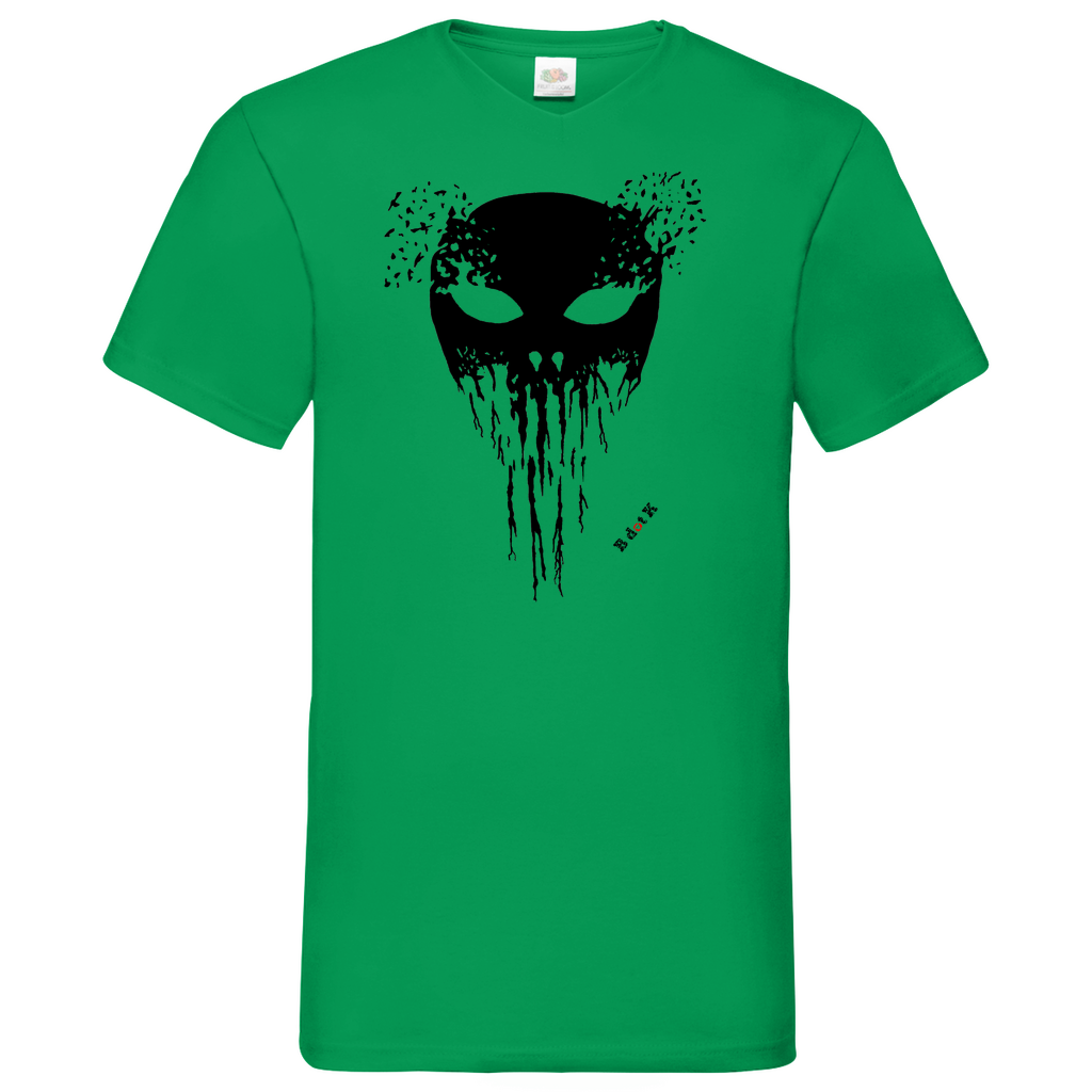 B dot K eco Mask wrecked - V-Neck T-Shirt bright
