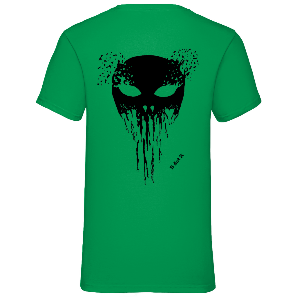 B dot K eco Mask back - V-Neck T-Shirt bright