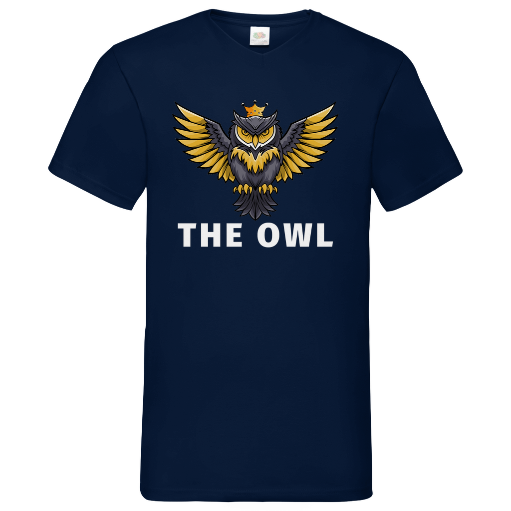 Owl - V-Neck T-Shirt - dark