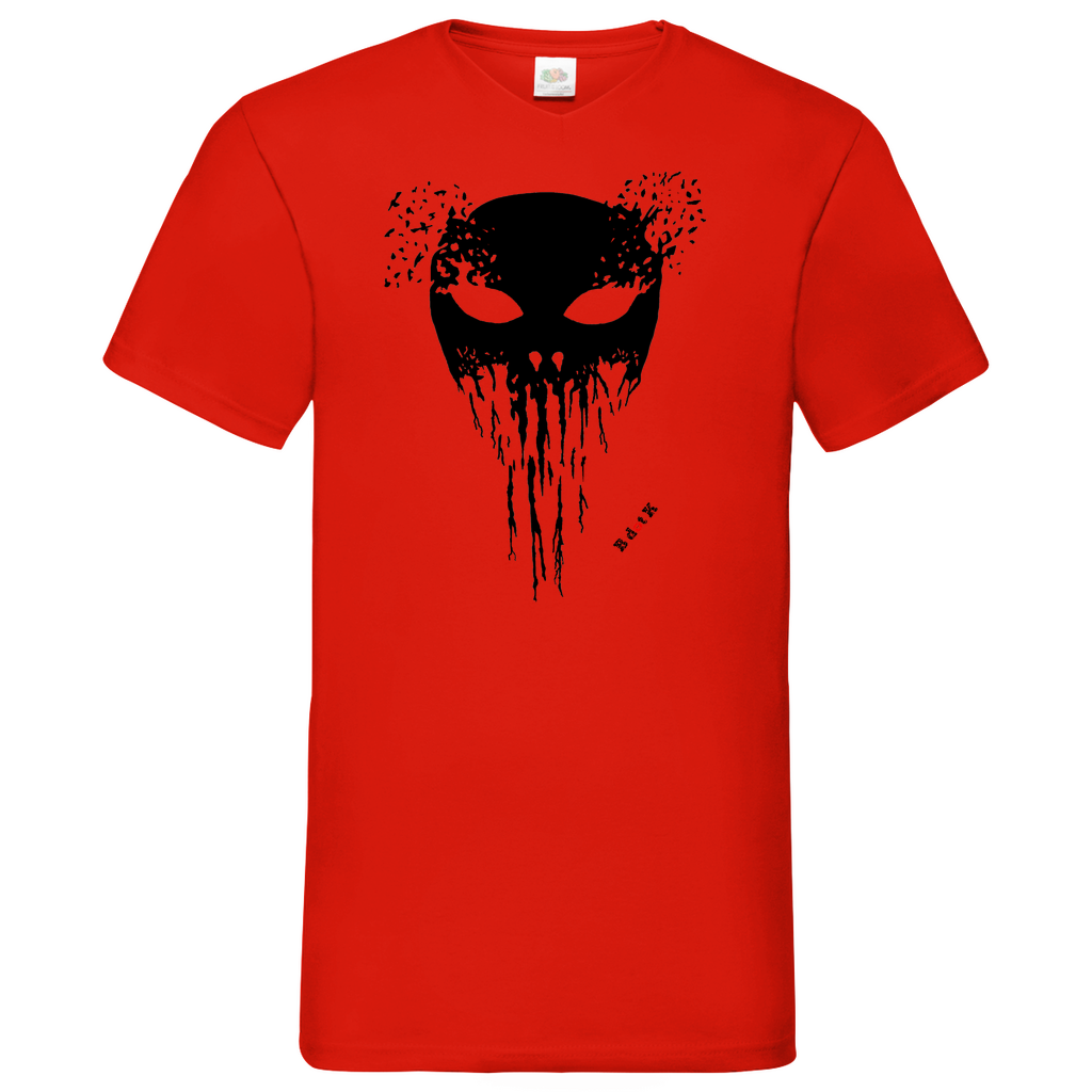 B dot K eco Mask wrecked - V-Neck T-Shirt bright