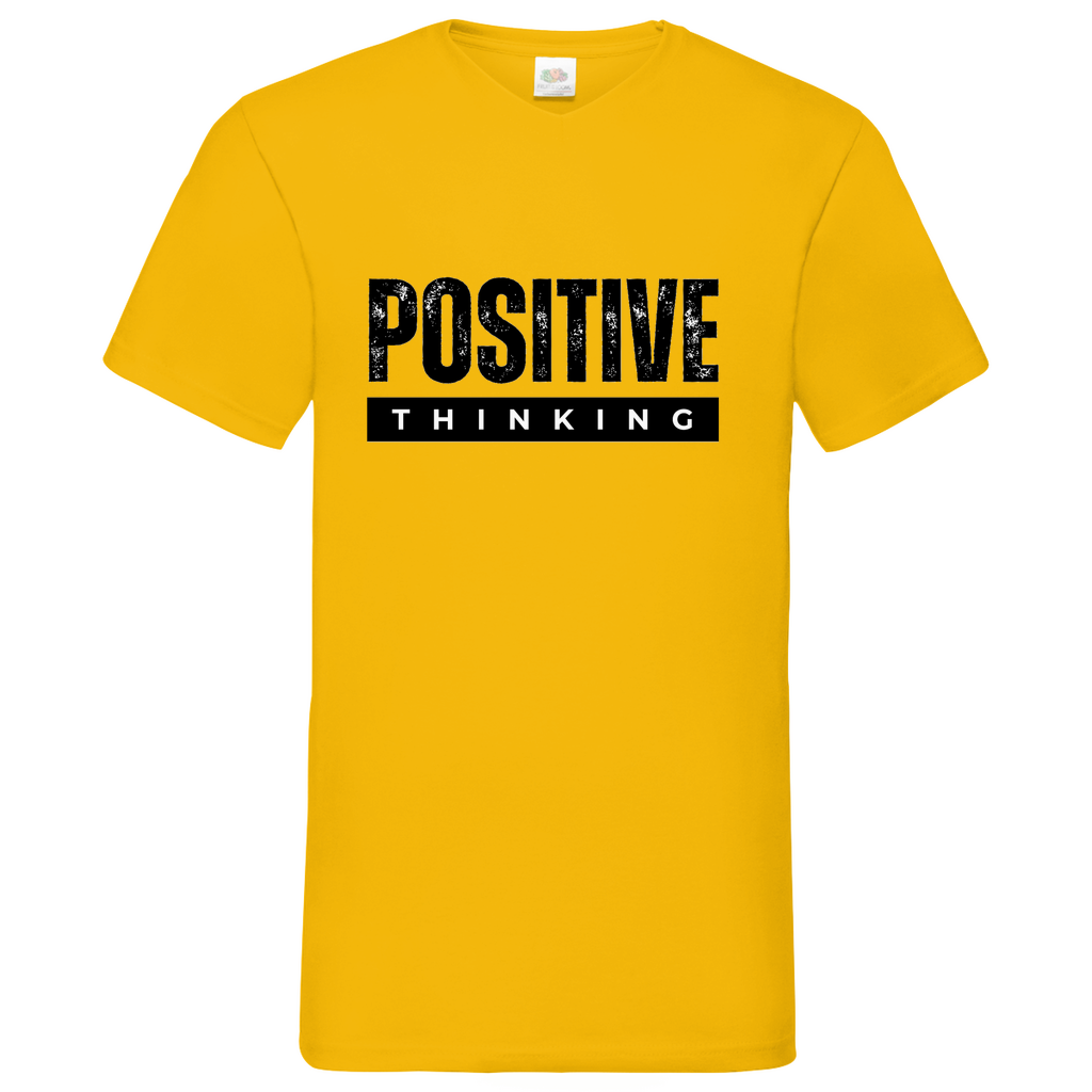 Positive Thinking - V-Neck T-Shirt bright