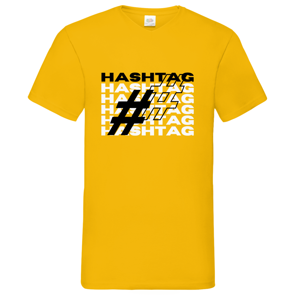 Hashtag V-Neck T-Shirt bright