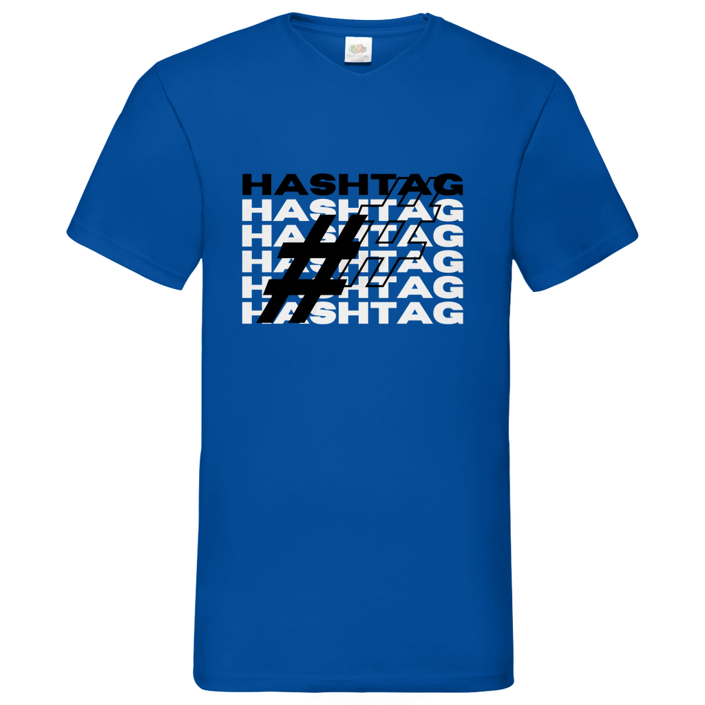 Hashtag V-Neck T-Shirt bright
