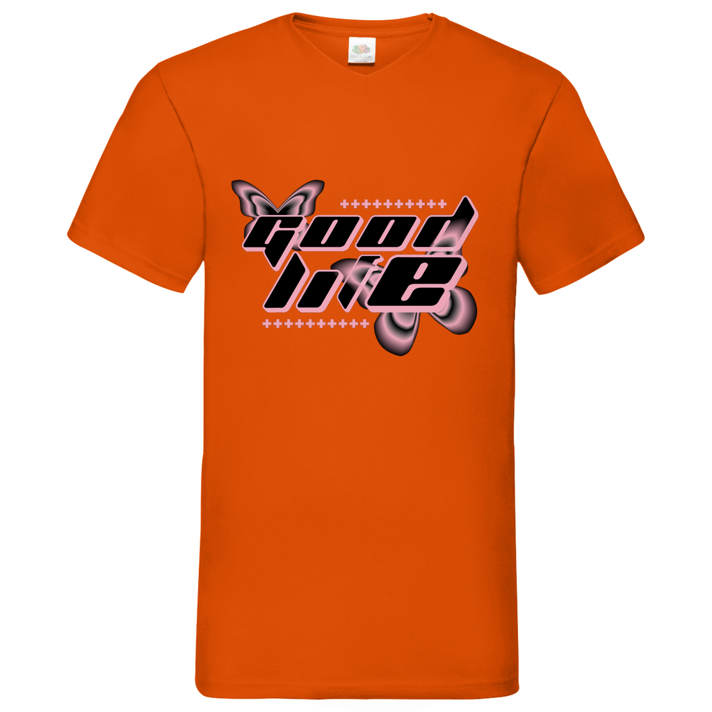 good life - V-Neck T-Shirt bright