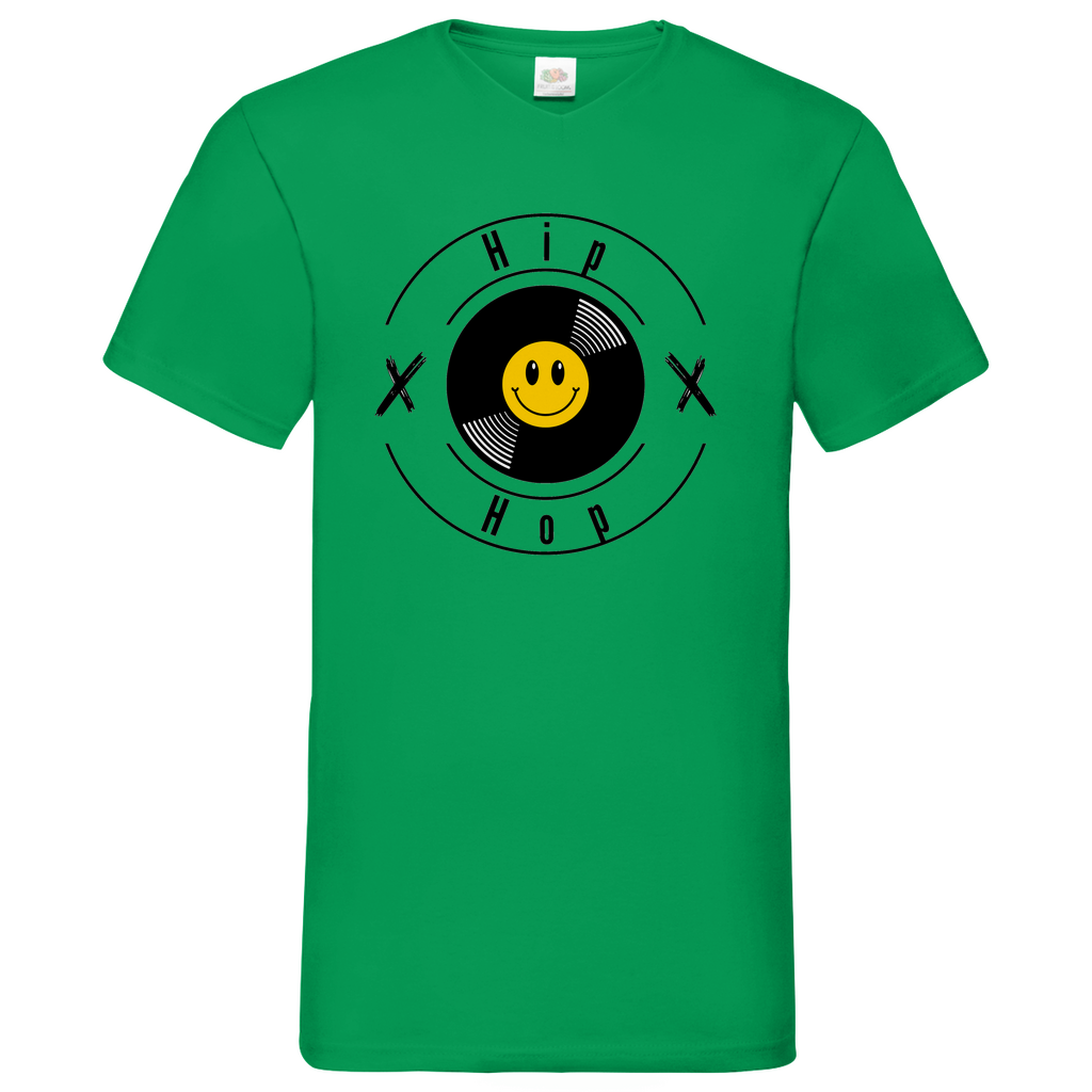 HipHop smily - V-Neck T-Shirt