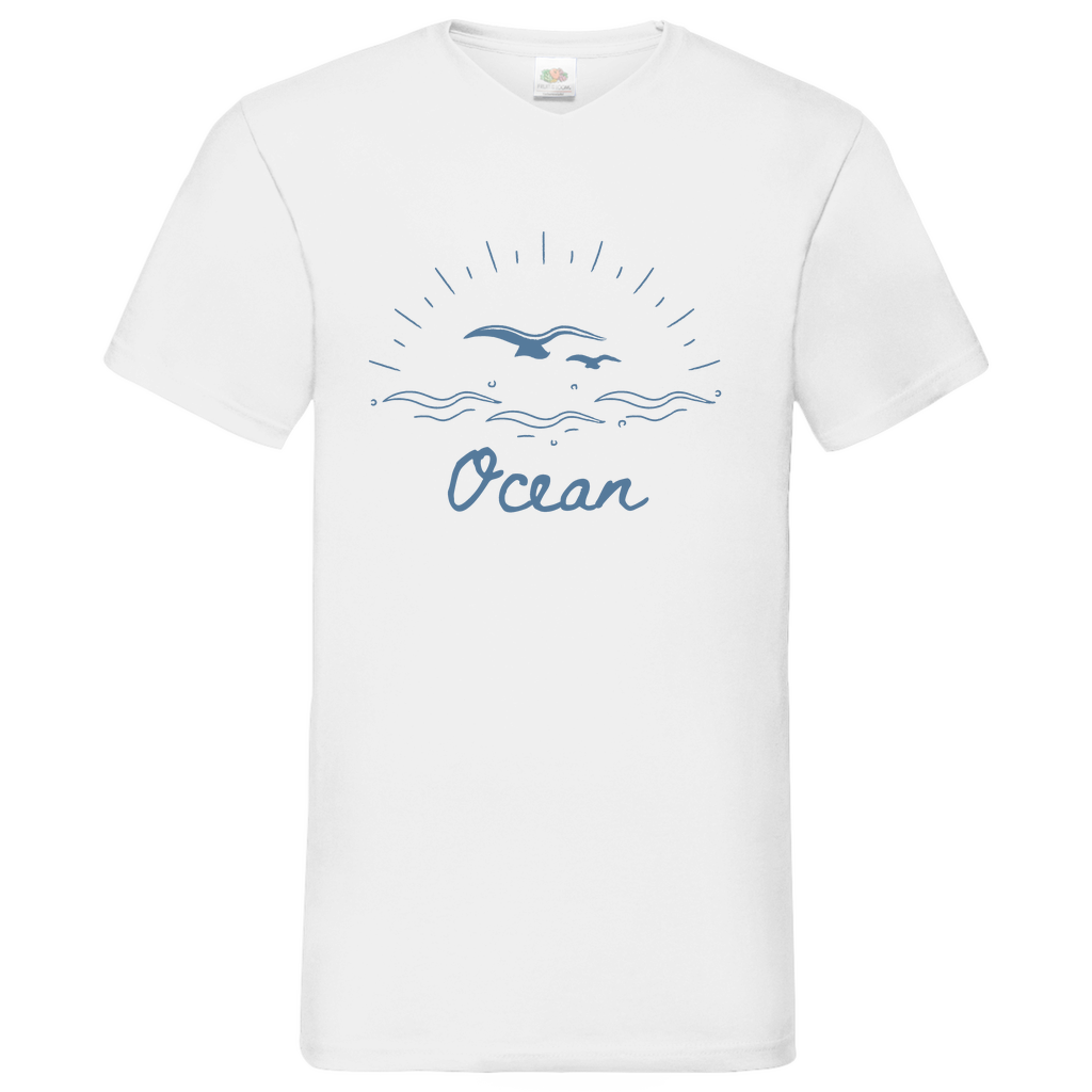 Ocean - V-Neck T-Shirt - bright
