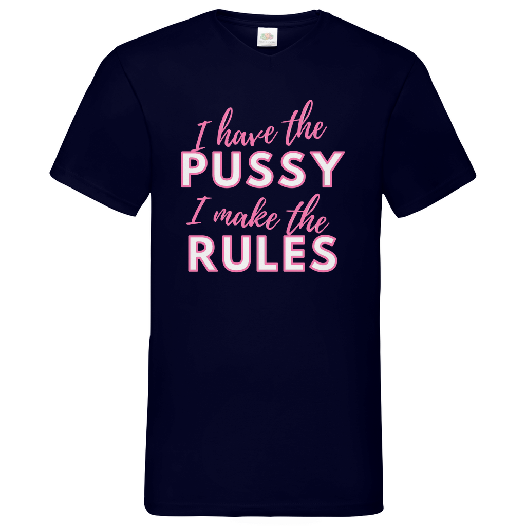 Pussy - V-Neck T-Shirt dark