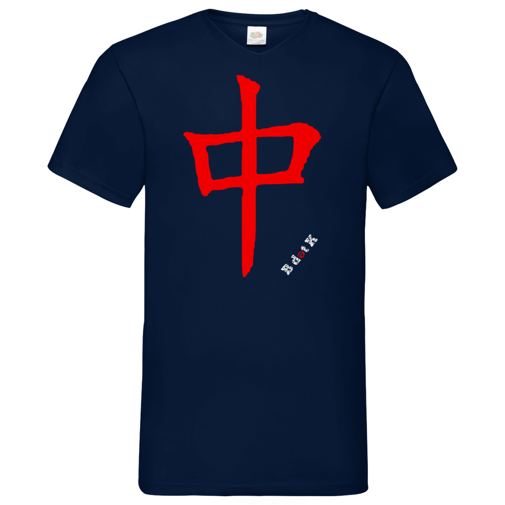 B dot K eco Red Dragon - V-Neck T-Shirt dark