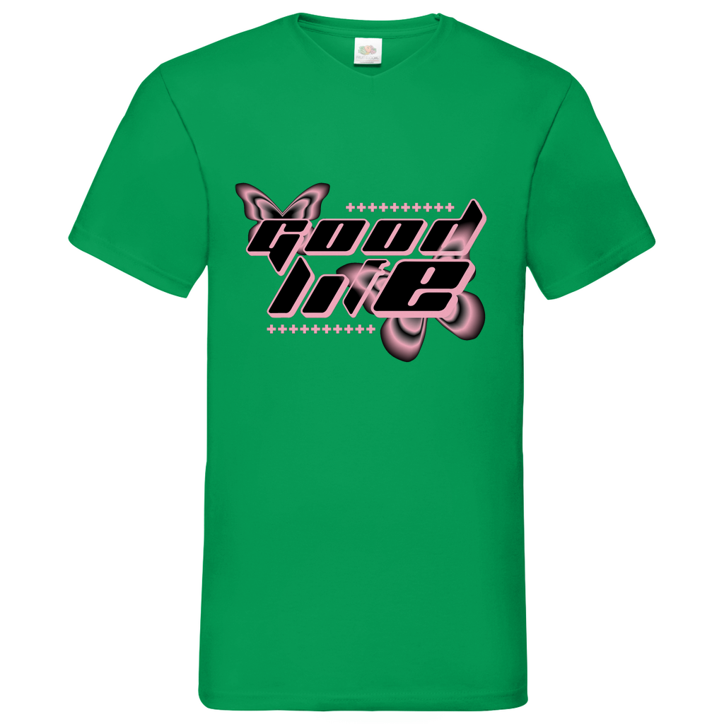 good life - V-Neck T-Shirt bright