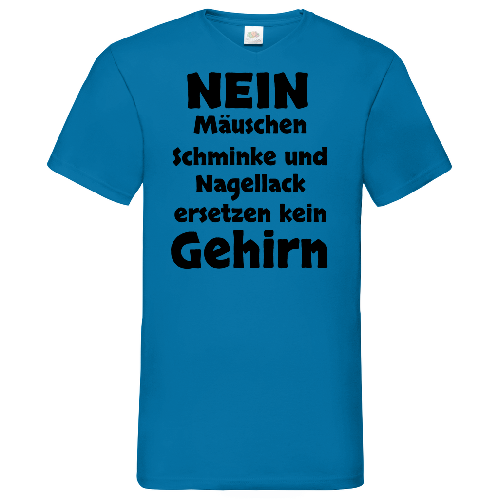 Gehirn - V-Neck T-Shirt bright