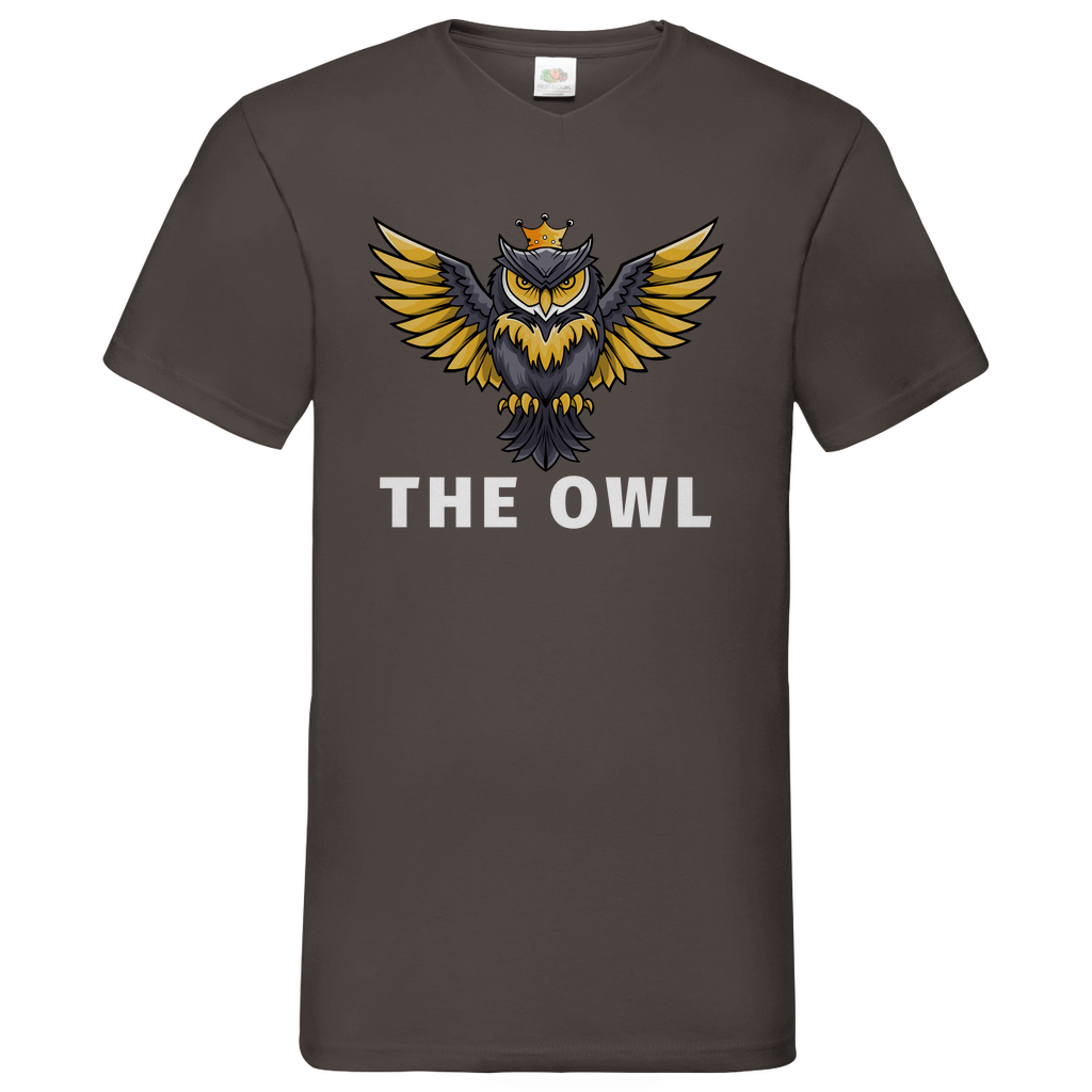Owl - V-Neck T-Shirt - dark