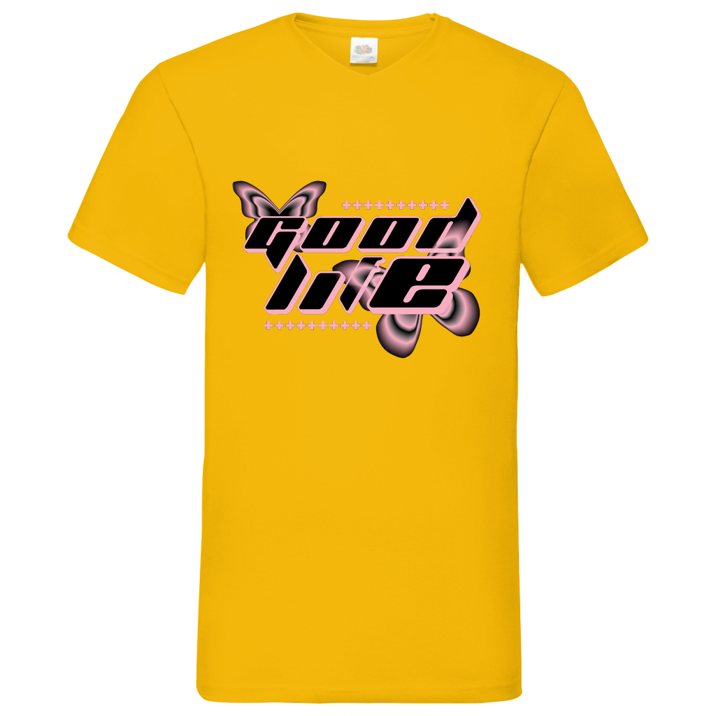 good life - V-Neck T-Shirt bright
