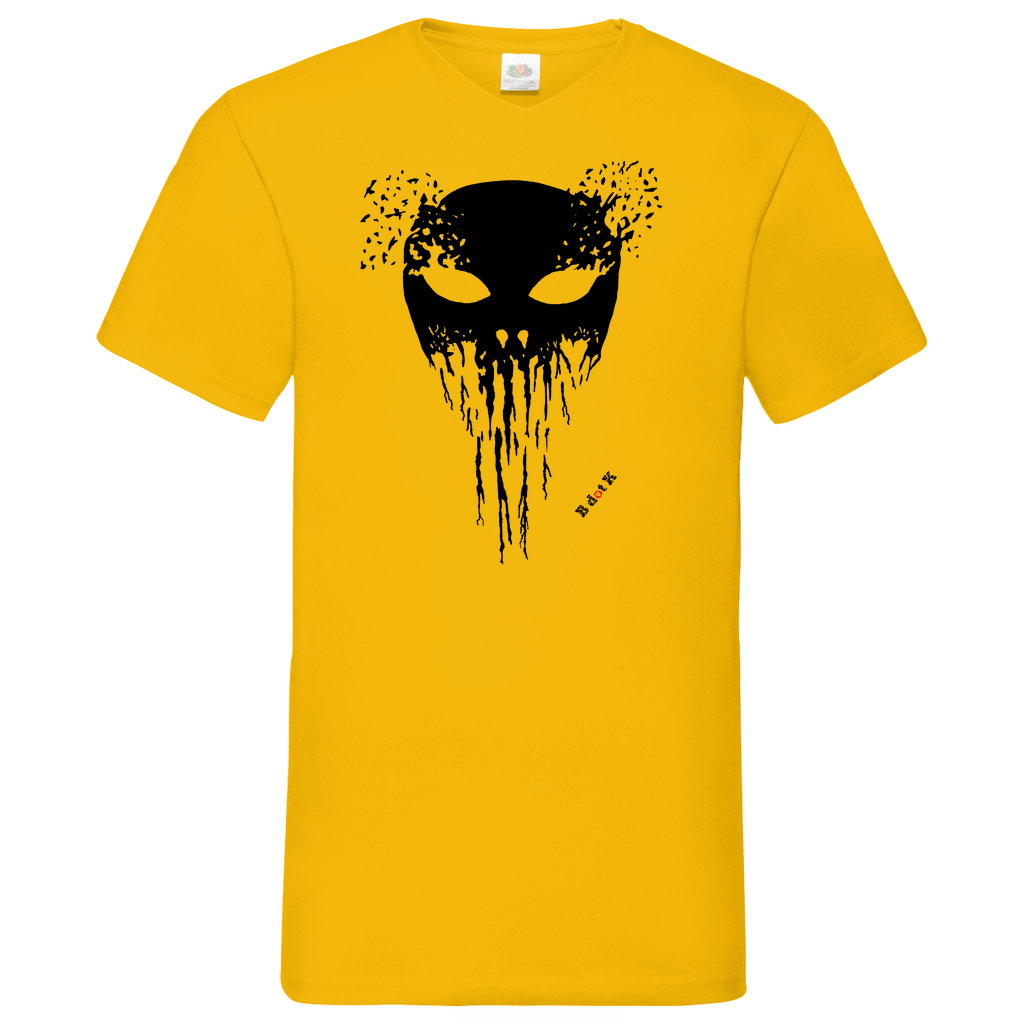 B dot K eco Mask wrecked - V-Neck T-Shirt bright
