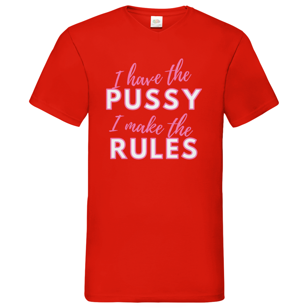Pussy - V-Neck T-Shirt dark