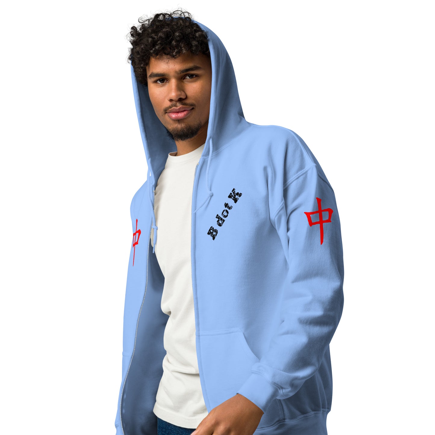 Zip Hoodie - Red Dragon B dot K Unisex bright