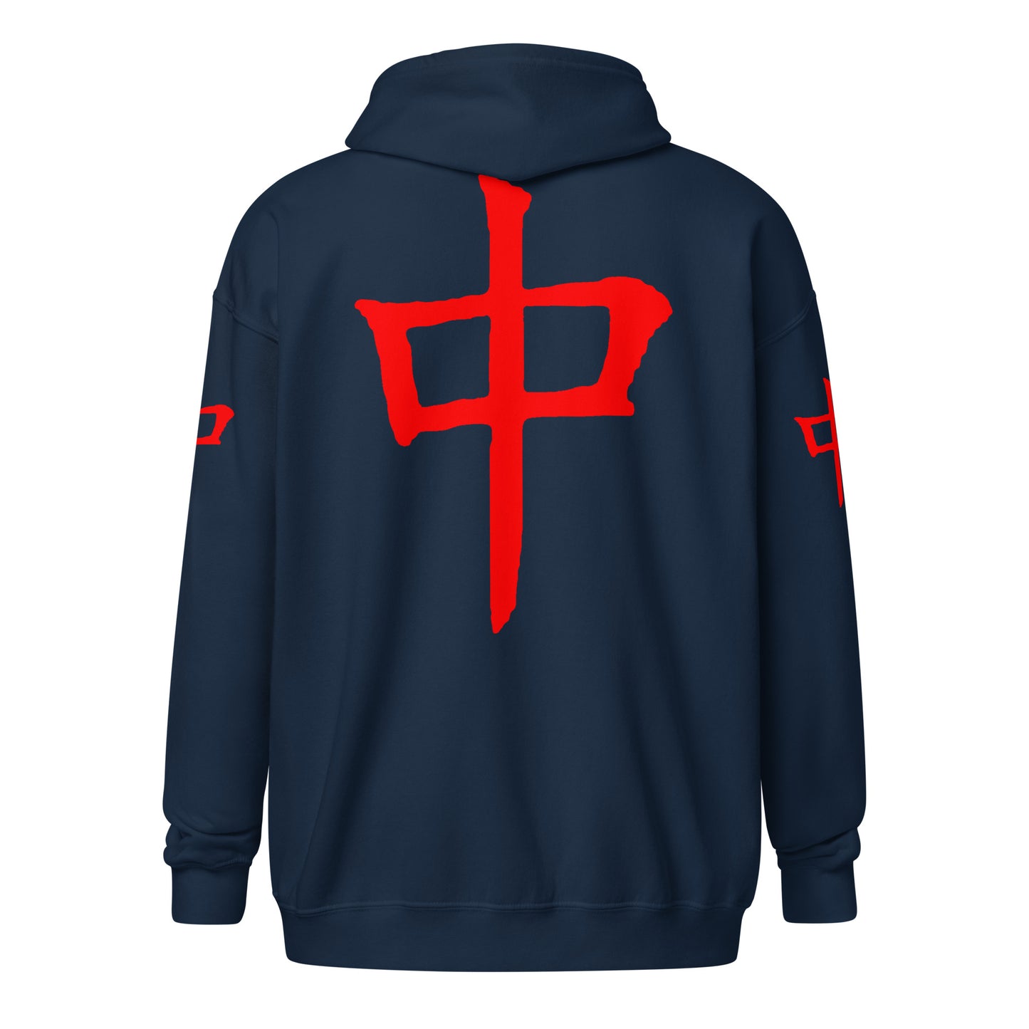 Zip Hoodie - Red Dragon B dot K Unisex dark