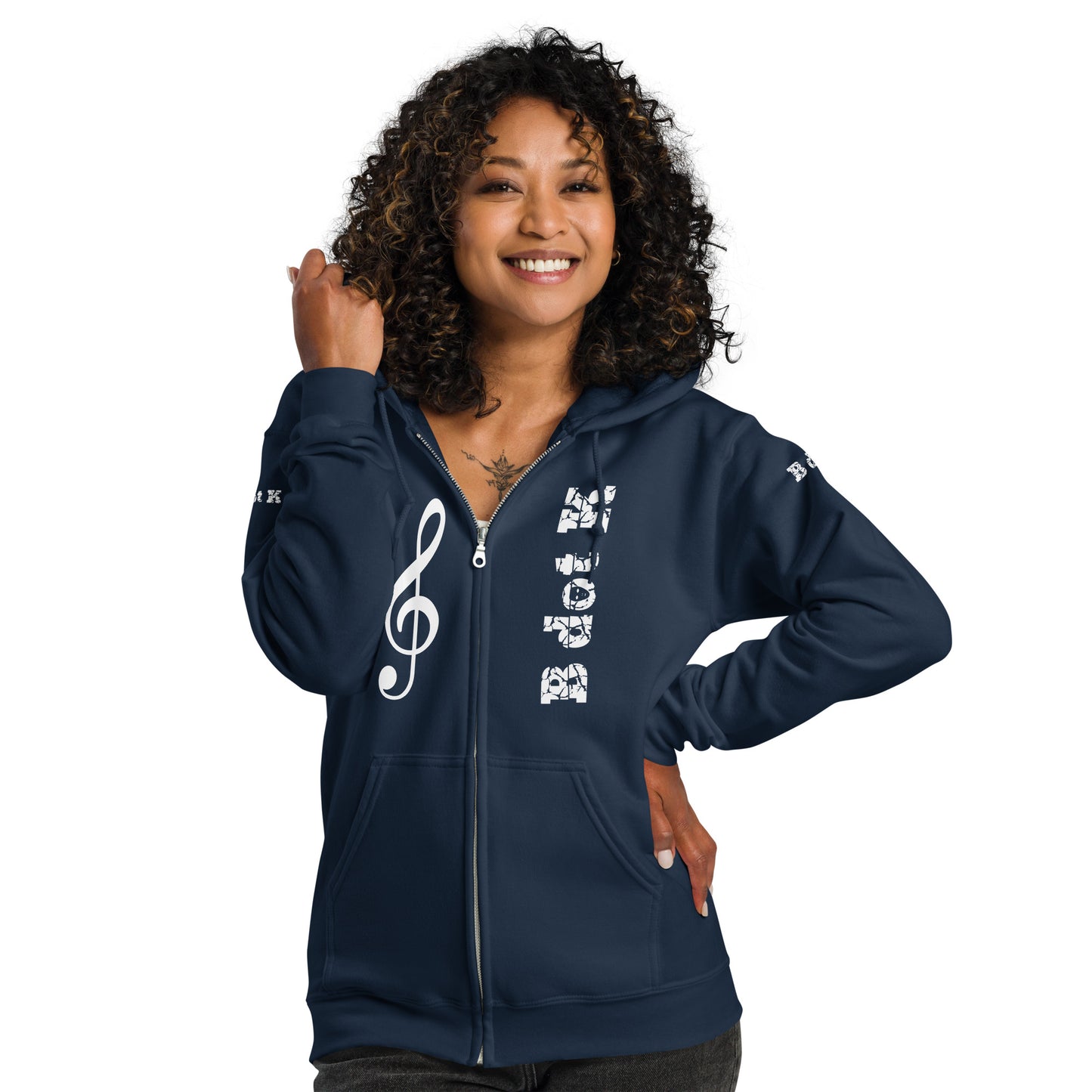 Zip Hoodie - Mask B dot K Unisex dark
