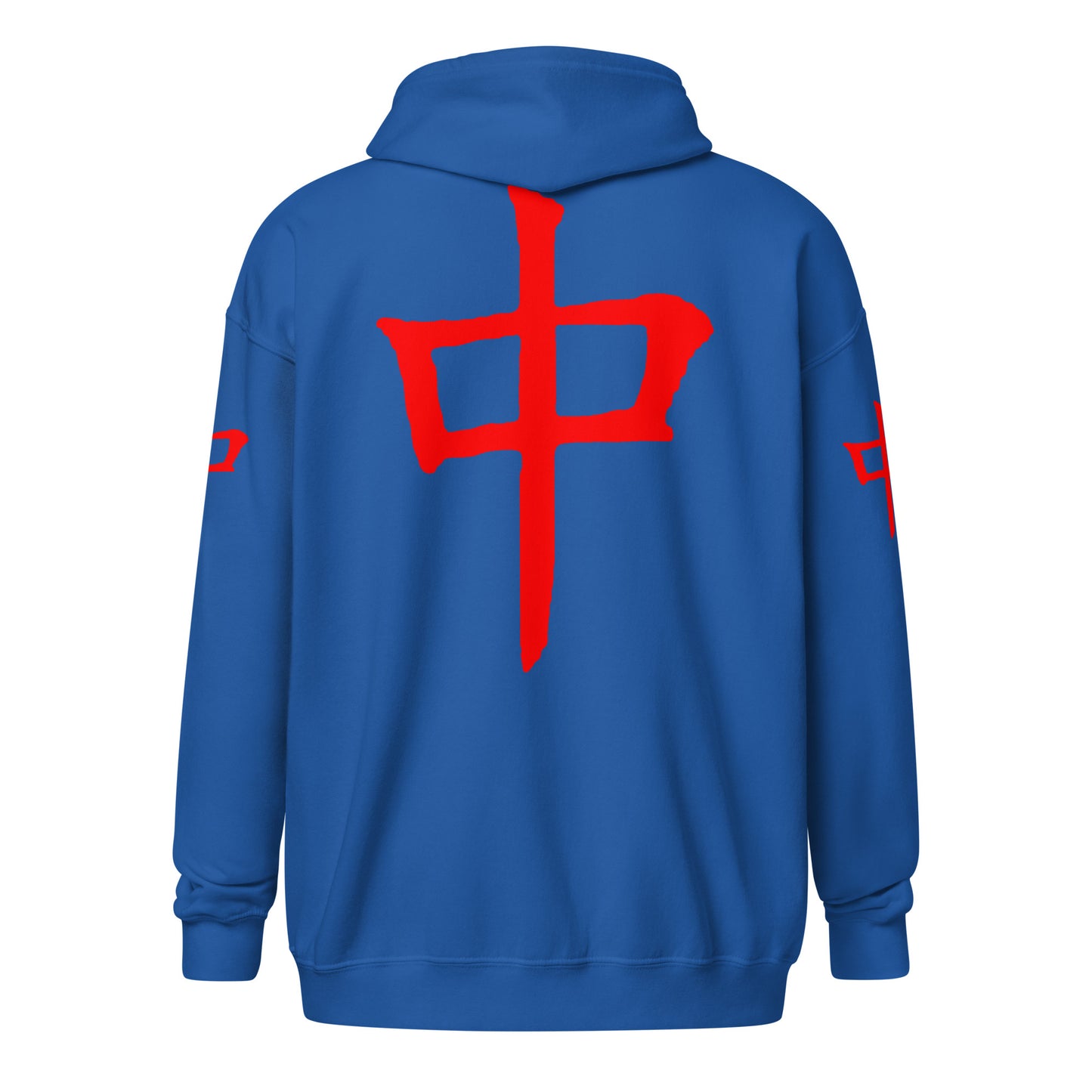 Zip Hoodie - Red Dragon B dot K Unisex bright