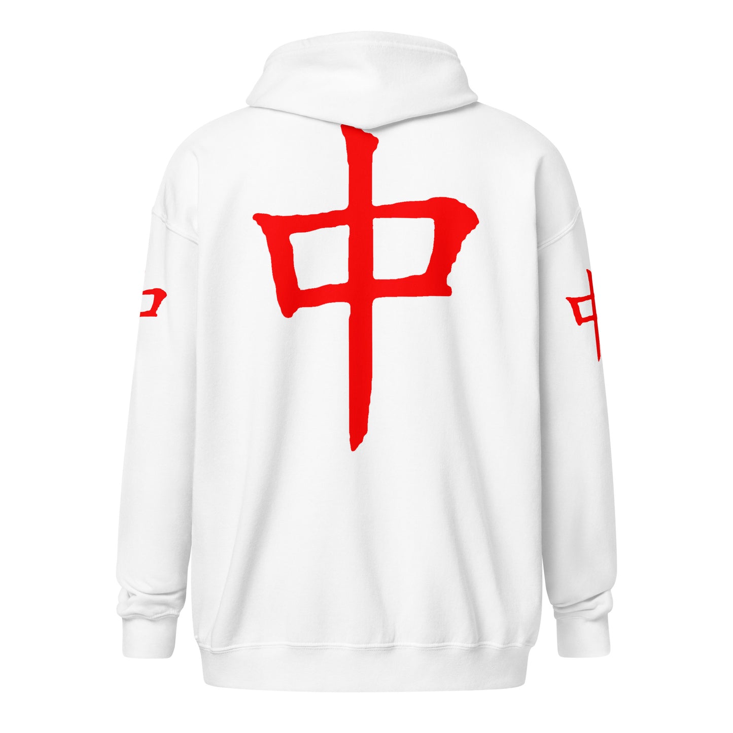 Zip Hoodie - Red Dragon B dot K Unisex bright