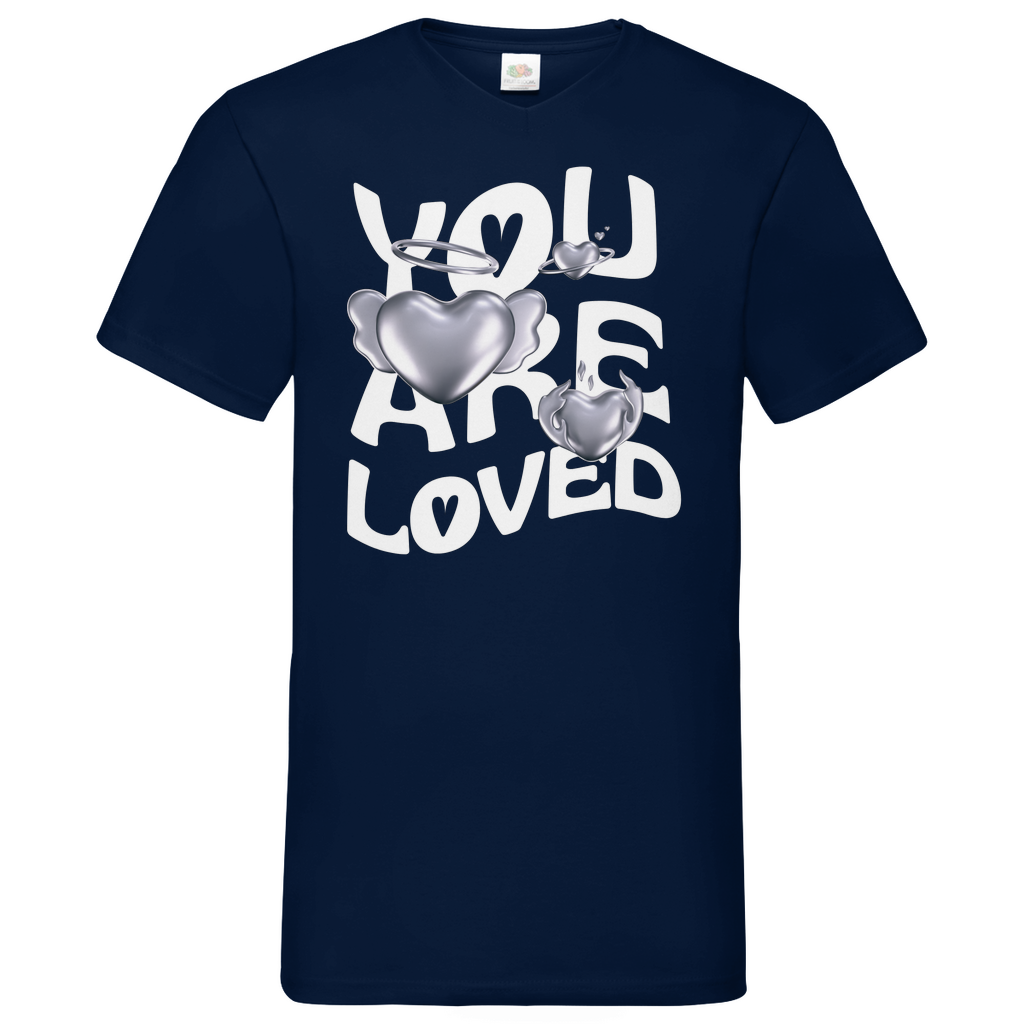 You are Loved - V-Neck T-Shirt dark