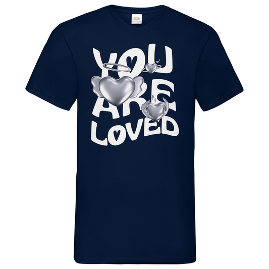 You are Loved - V-Neck T-Shirt dark