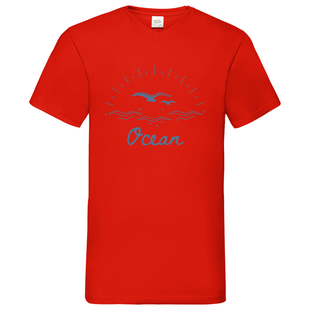 Ocean - V-Neck T-Shirt - bright