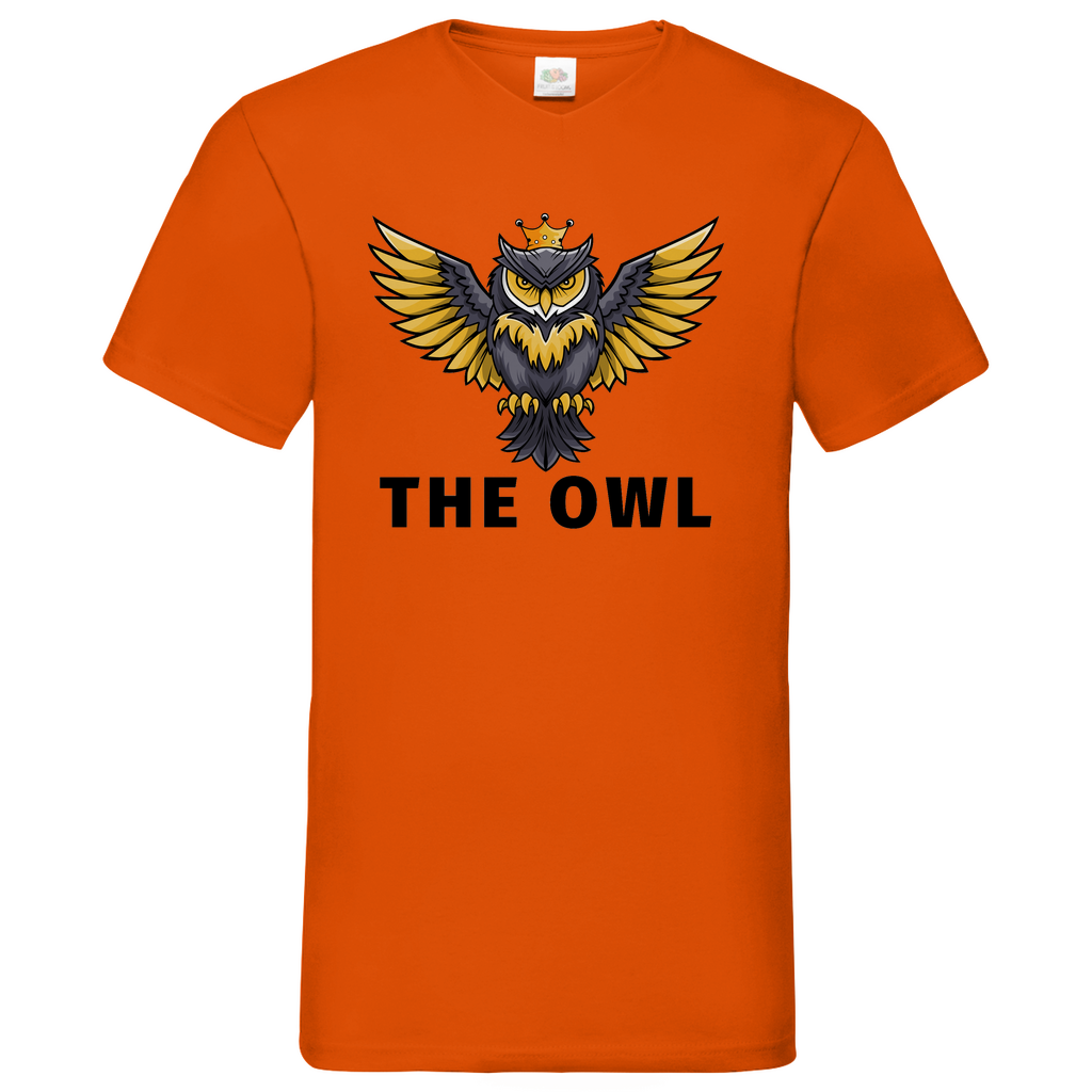 Owl - V-Neck T-Shirt - bright