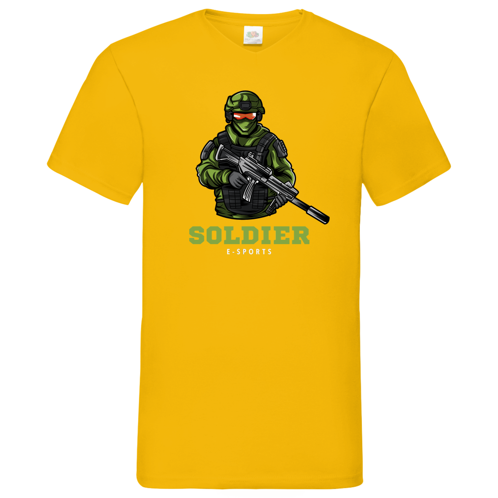Soldier - V-Neck T-Shirt - dark