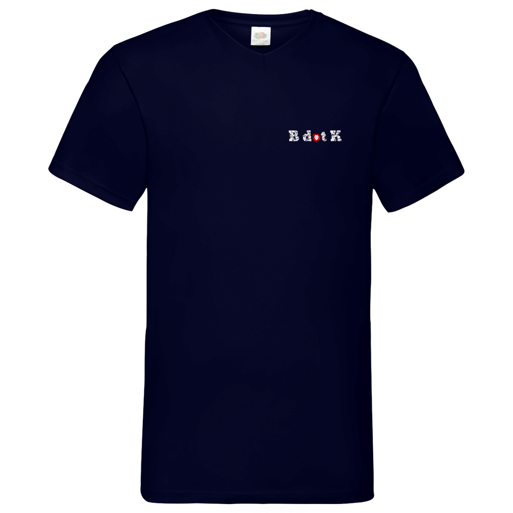 B dot K eco  Mask back - V-Neck T-Shirt dark
