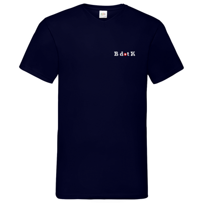 B dot K eco  Mask back - V-Neck T-Shirt dark
