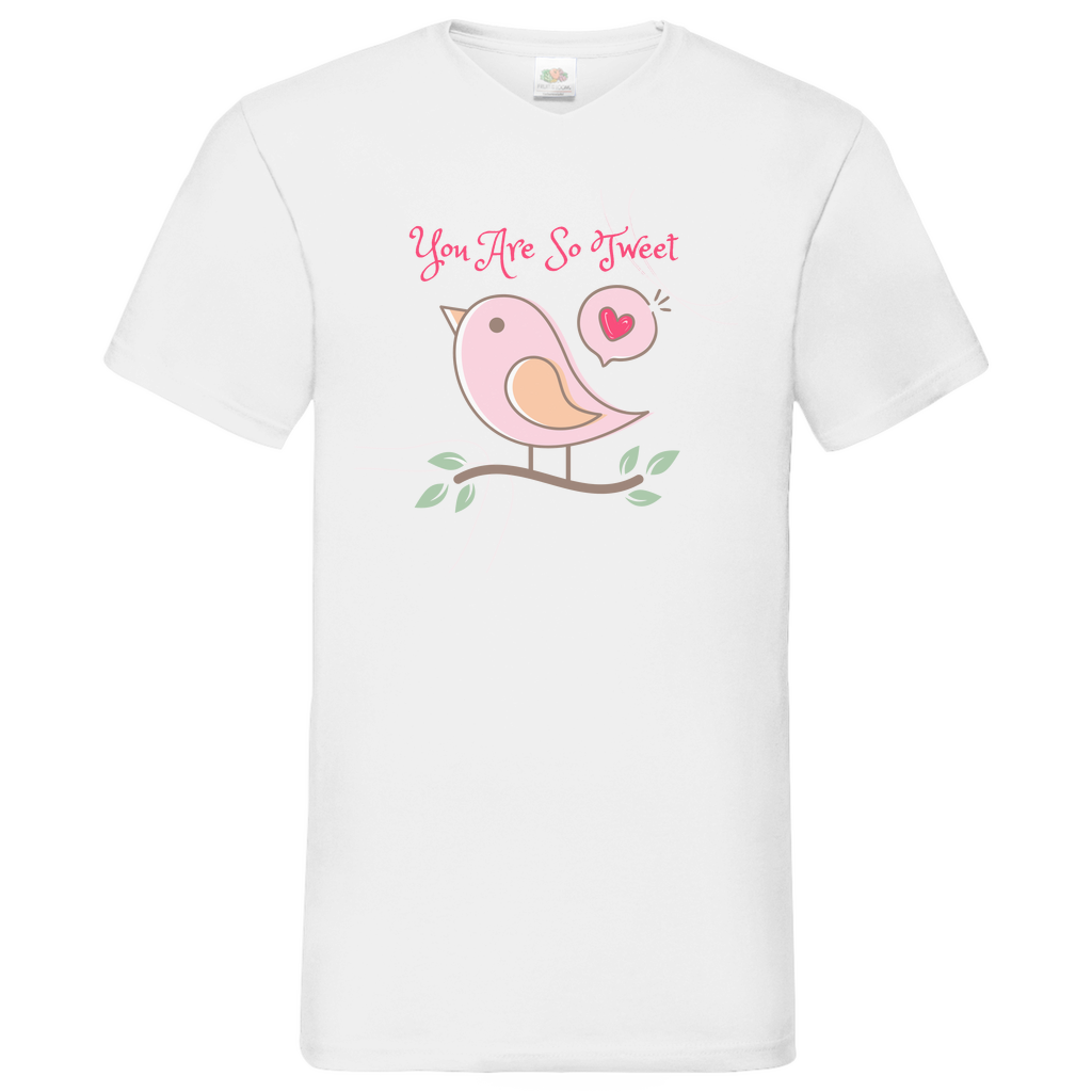 Sweet Heart Bird - V-Neck T-Shirt