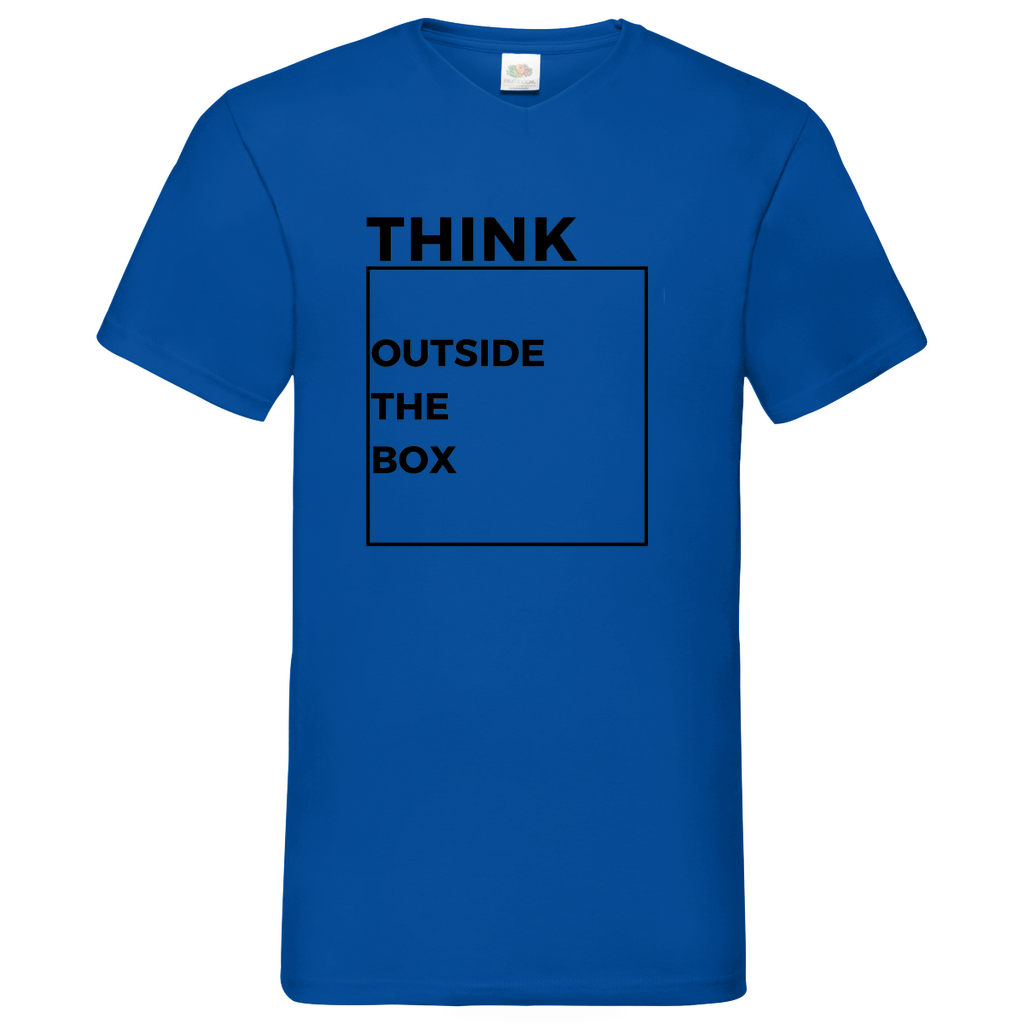 Think out of the Box - V-Neck T-Shirt bright