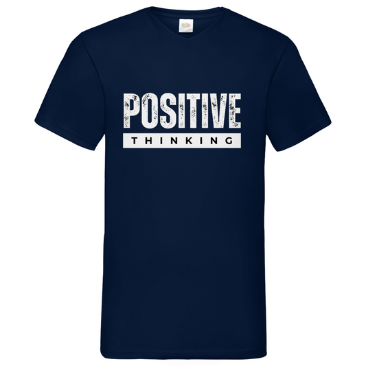 Positive Thinking- V-Neck T-Shirt dark