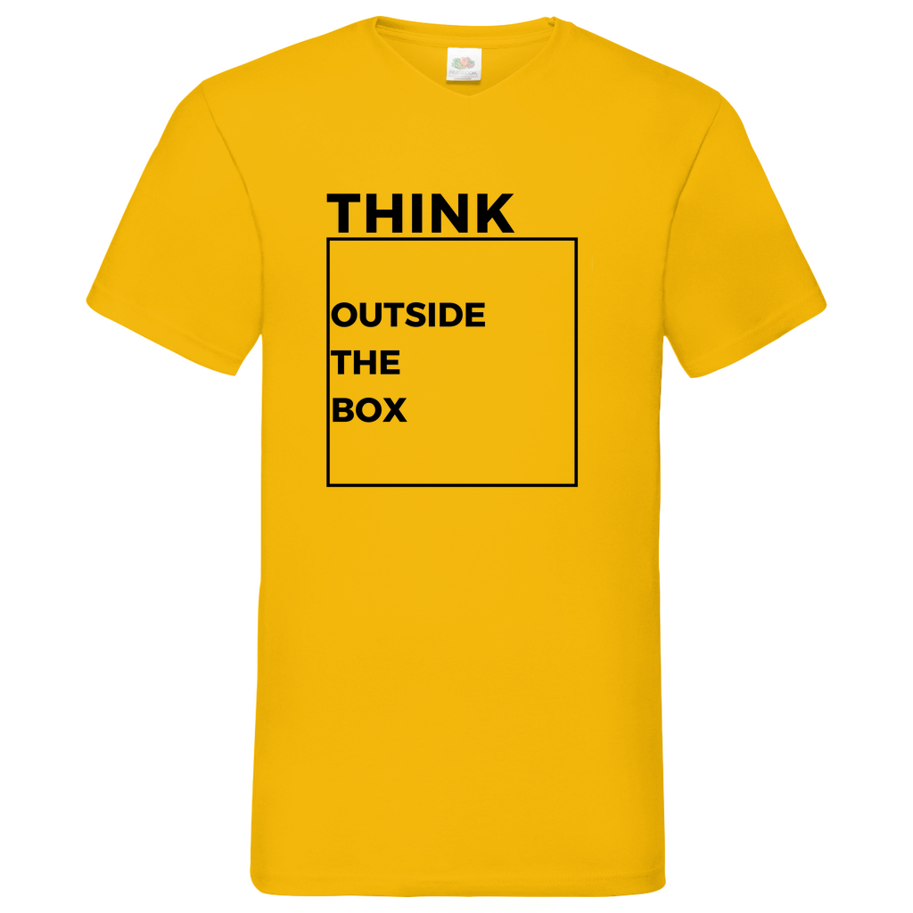Think out of the Box - V-Neck T-Shirt bright