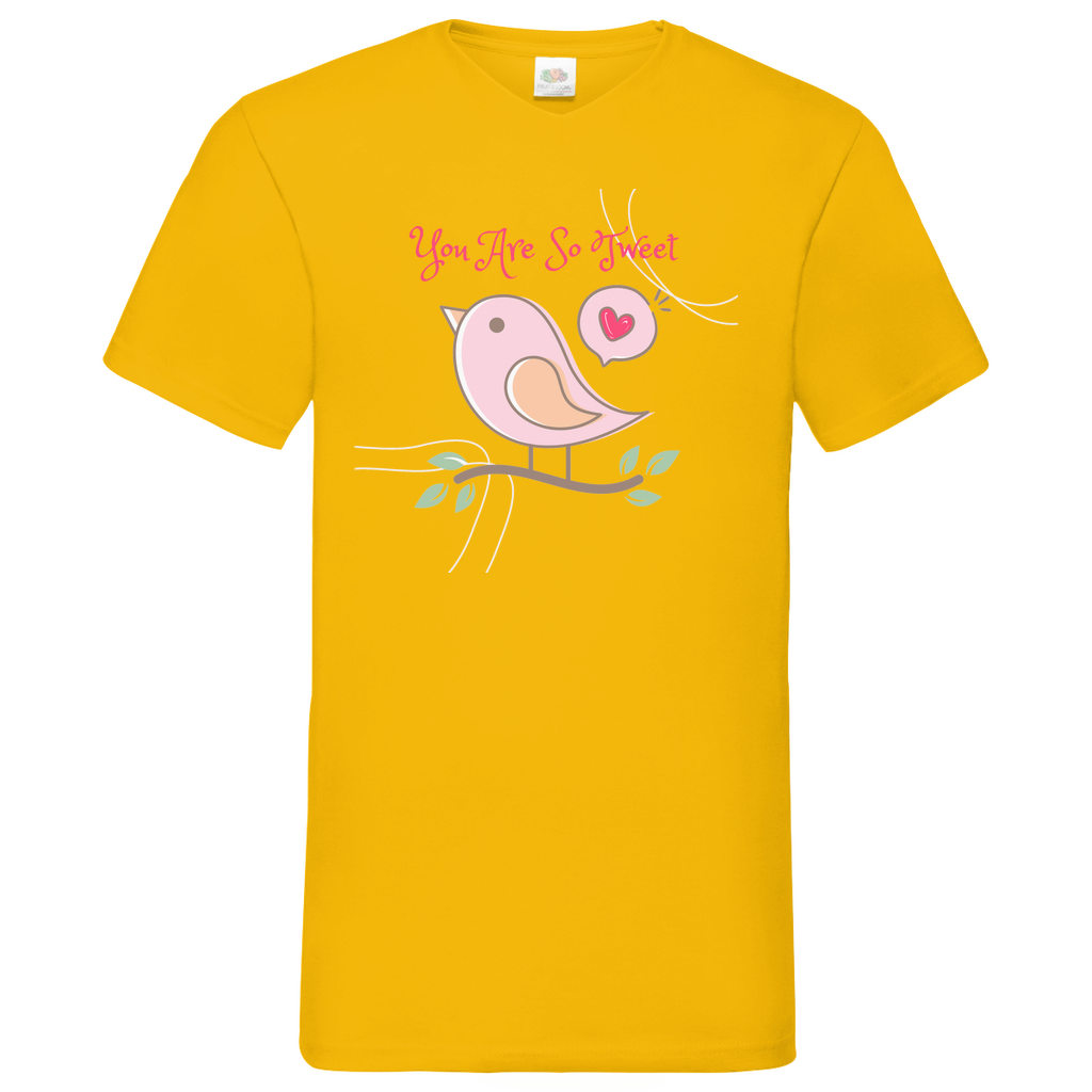 Sweet Heart Bird - V-Neck T-Shirt